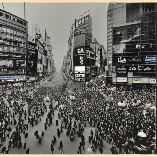 Prompt: ”shibuya crossing, by salvador dali”