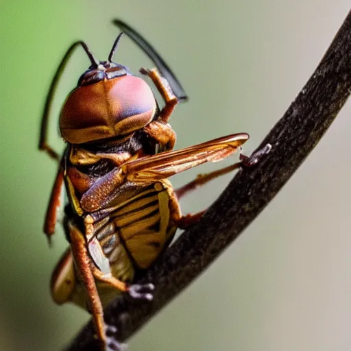 Image similar to a cute cicada holding a heart, hd photo, daylight