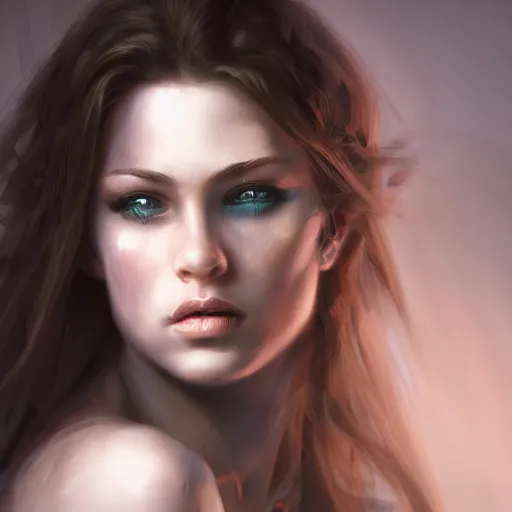 Prompt: a young woman dramatic lighting, chiaroscuro, high detail, painted by jana schirmer, trending on artstation