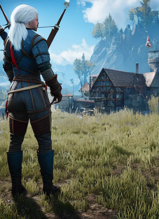 Image similar to stuart little in the witcher 3 game