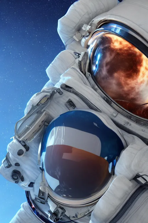 Image similar to a render of an astronaut looking at the sky through a glowing hollow square. there is shiny water reflecting everything from below. 8 k, unreal engine, blender, by caleb worcester