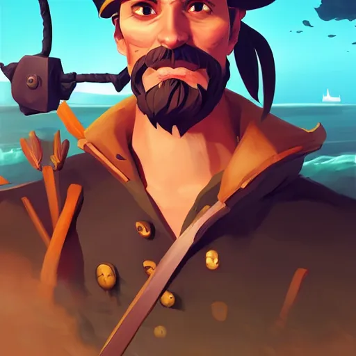 Image similar to painting jack the pirate on sea of thieves game avatar hero smooth face median photoshop filter cutout vector behance hd by jesper ejsing, by rhads, makoto shinkai and lois van baarle, ilya kuvshinov, rossdraws, illustration, art by ilya kuvshinov and gustav klimt