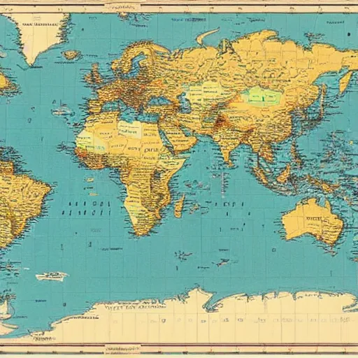 Prompt: a world map where the continents are reversed