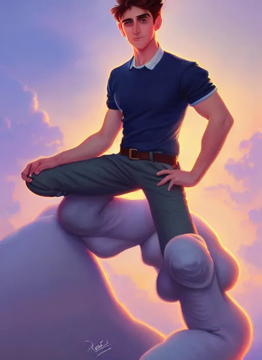 Prompt: cute navy cadet chris mears, natural lighting, path traced, highly detailed, high quality, digital painting, by don bluth and ross tran and studio ghibli and alphonse mucha, artgerm