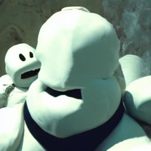 Image similar to stay puft marshmallow man during the biblical photo by dante