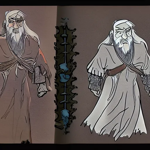 Image similar to Uncle Iroh from Avatar in the style of Arcane, detailed, sketchbook