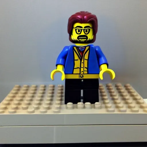 Prompt: lego box of walter white