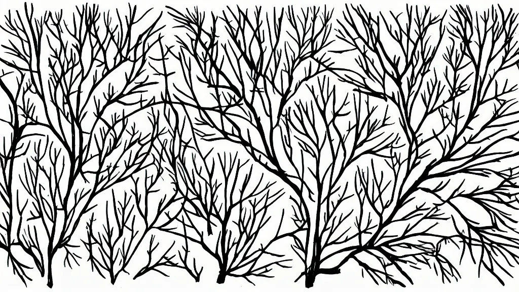 Image similar to line drawing logical inky twig