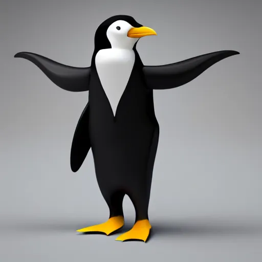 Prompt: a penguin in office outfit, octane render, 8 k, highly detailed,