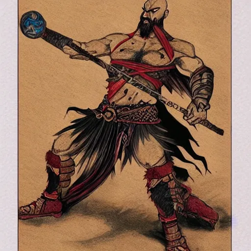 Image similar to Kratos in Chinese mythology