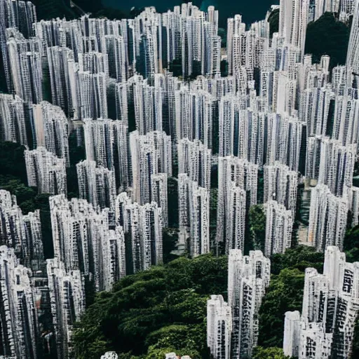 Image similar to ariel photo of a city made of mausoleums hong kong cemetery