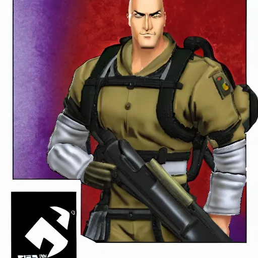 Image similar to PSX JRPG Character Portrait of GI Joe Stormshadow