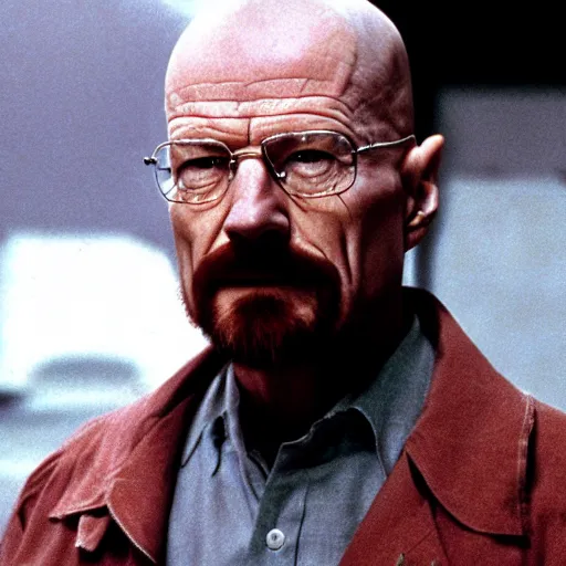 Image similar to walter white starring as a ghost in the movie ghost busters