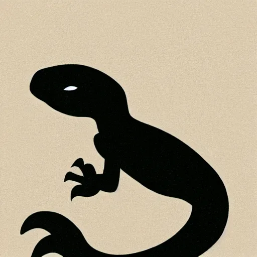 Image similar to 1950s minimalist illustration of a komodo dragon