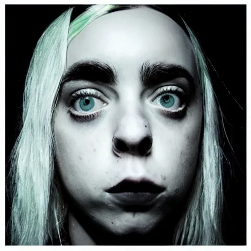 Image similar to billie eilish as a neckbeard