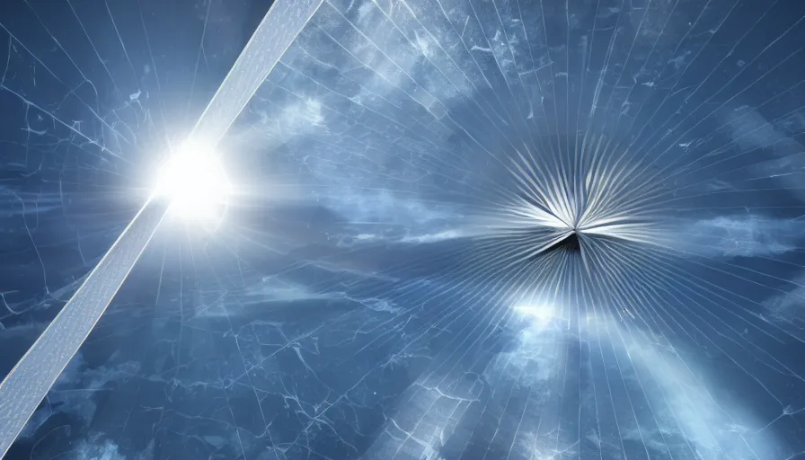 Prompt: solar sail infront of sun, in space, earth visible below, octane render, dramatic