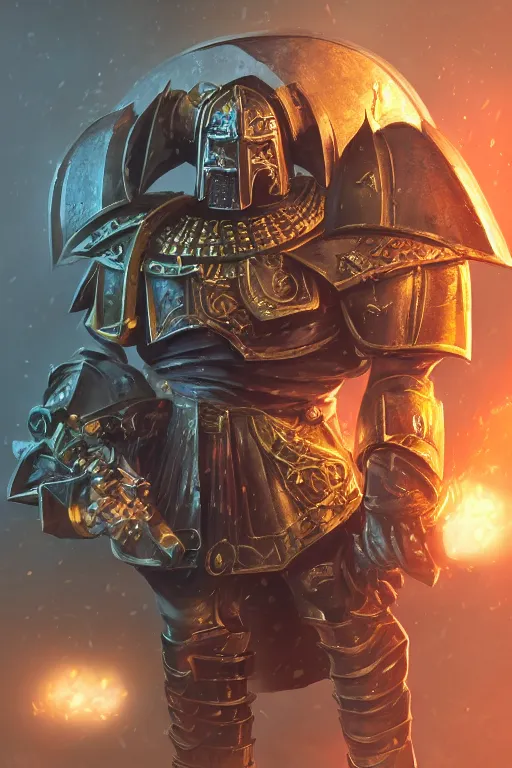 Image similar to armor portrait heros warhammer 4 0 k horus heresy fanart - the primarchs emperor by johannes helgeson animated with vfx concept artist & illustrator global illumination ray tracing hdr fanart arstation zbrush central hardmesh 8 k octane renderer comics stylized