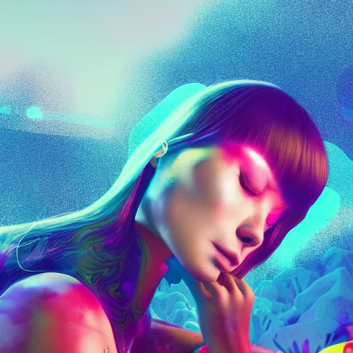 Image similar to psychedelic liquids people, colorful, cinematic, by wlop, by ilyu kuvshinov, super detailed, unreal engine 5, octane render, vfx, houdini, 8 k, super realistic