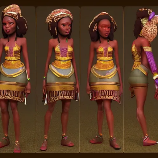 Prompt: ugly african princess, unreal engine 5,