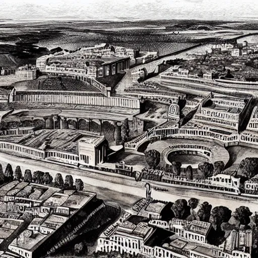 Prompt: sprawling city of Ancient Rome; trending on arstation n-8