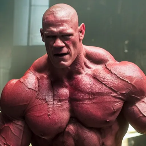 Image similar to A still of John Cena as Drax in Guardians of the Galaxy (2014)