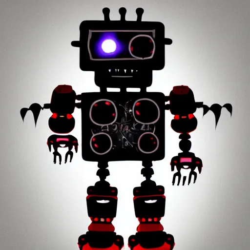 Prompt: a scary horror themed robot