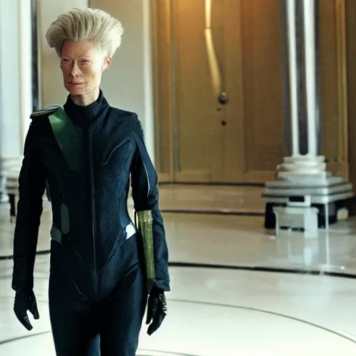 Prompt: tilda swinton as nick fury