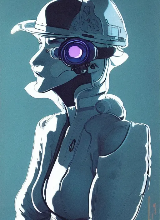 Prompt: cyberpunk traffic cop. portrait by mœbius and will eisner and gil elvgren and pixar. realistic proportions. cyberpunk 2 0 7 7, apex, blade runner 2 0 4 9 concept art. cel shading. attractive face. thick lines.
