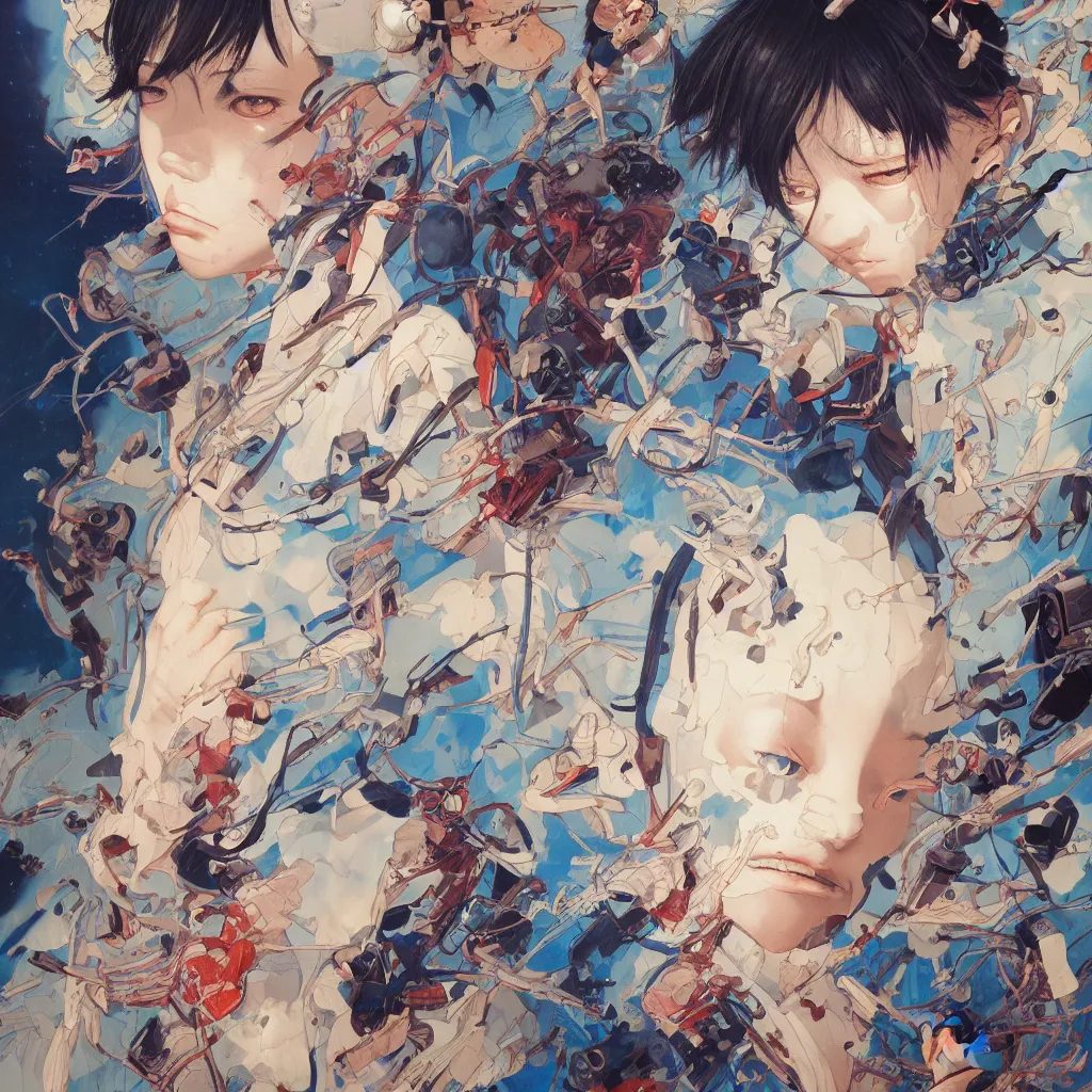 Image similar to citizen portrait soft light painted by james jean and katsuhiro otomo and erik jones, inspired by memories anime, smooth face feature, intricate oil painting, high detail illustration, sharp high detail, manga and anime 1 9 9 9