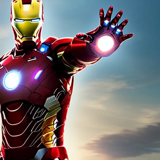 Image similar to film still of Joseph Gordon Levitt as iron man in new avengers film, 4k