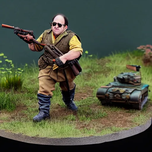 Image similar to danny devito painted wargaming miniature, bolt action, higly detailed, 4 k