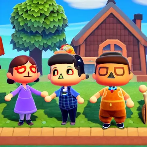 Image similar to jack black on animal crossing new horizons, adorable, hd