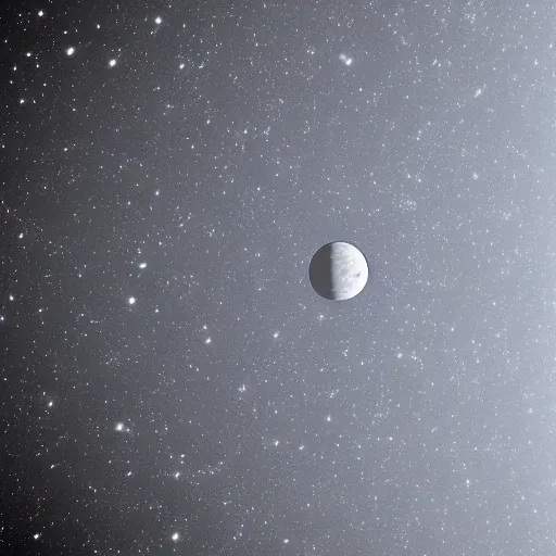 Image similar to grey planet with hundreds of moons