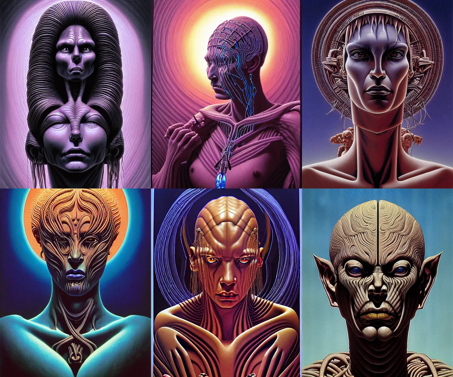 Prompt: a cinematic masterpiece bust portrait of a colossal gothic blockchain cyberpunk demon goddess of grief, sorrow and despair, head and upper body only, by Alex Grey, by Wayne Barlowe, by Tim Hildebrandt, by Bruce Pennington, by Zdzisław Beksiński, by Paul Lehr, by Antonio Canova, by Caravaggio, by by Jacques-Louis David, oil on canvas, masterpiece, trending on artstation, featured on pixiv, cinematic composition, astrophotography, dramatic pose, beautiful lighting, sharp, details, details, details, hyper-detailed, no frames, HD, HDR, 4K, 8K