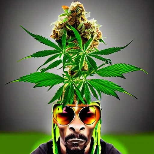 Image similar to snoop dog as a cannabis plant, realistic, photography, 8 k,