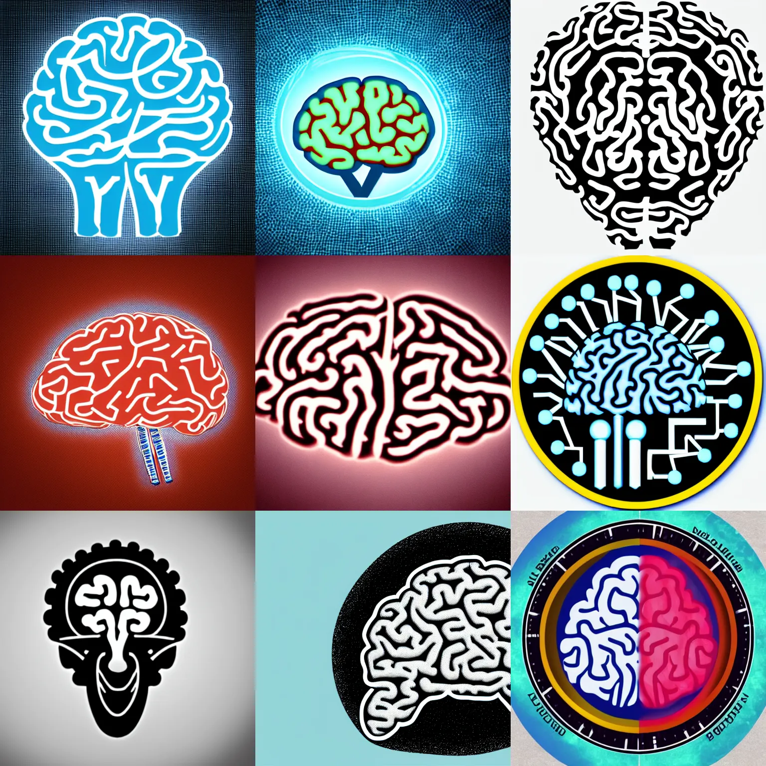 Prompt: Logo, brain of an AI