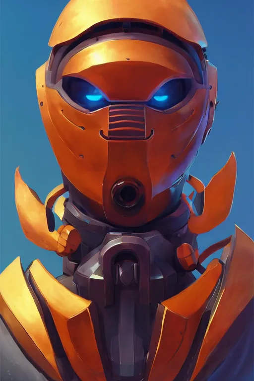 Image similar to epic mask helmet robot ninja portrait stylized as fornite style game design fanart by concept artist gervasio canda, behance hd by jesper ejsing, by rhads, makoto shinkai and lois van baarle, ilya kuvshinov, rossdraws global illumination radiating a glowing aura global illumination ray tracing hdr render in unreal engine 5