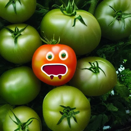 Image similar to tomato with a face