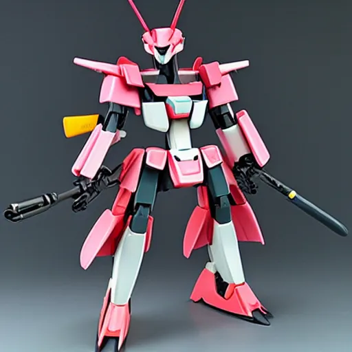 Prompt: Flamingo Gunpla