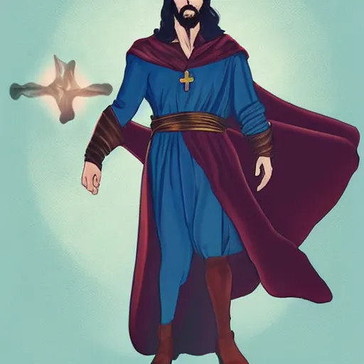 Image similar to Jesus as Dr Strange, matte