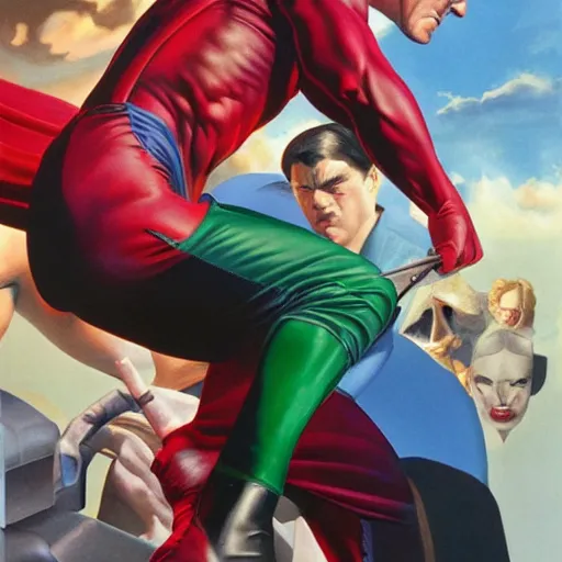 Image similar to artwork by alex ross