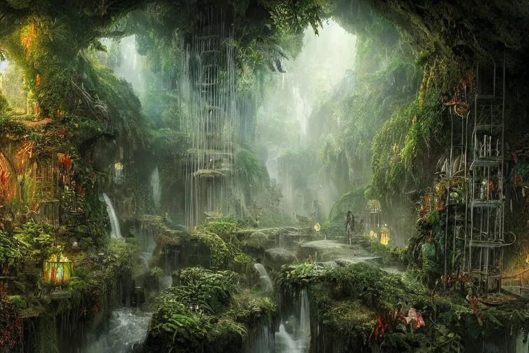 Image similar to the most amazing dream you ever had about subterranean jungle, john stephens, hyper realistic, ambient lighting, concept art, intricate, hyper detailed, smooth, dynamic volumetric lighting, octane, cinematic