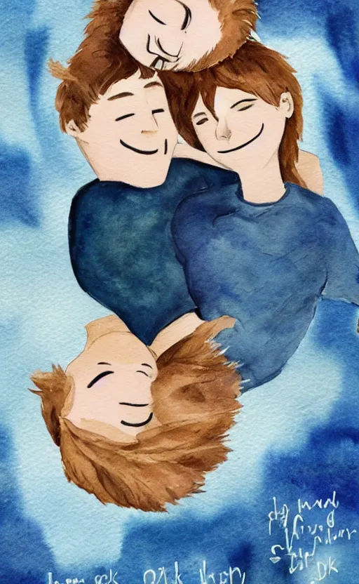 Prompt: book cover remake of the fault in our stars, watercolor