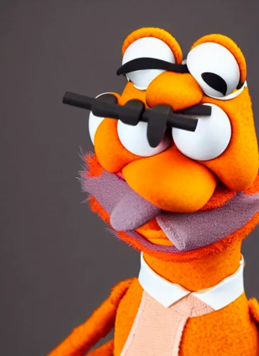 Image similar to studio portrait still of muppet!!!!! gordon freeman!!!!!! as a muppet muppet as a muppet, 8 k, studio lighting, key light,