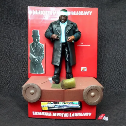 Image similar to marcus garvey vinyl action figure, plastic, toy, butcher billy style