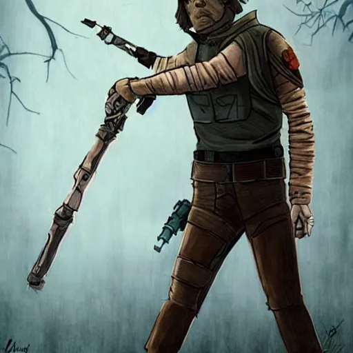 Image similar to Luke Skywalker in Dead By Daylight game, concept art