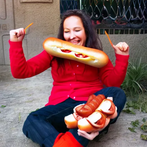 Prompt: hotdog lover i love hotdogs. i am so comfortable and cozy when i eat hotdogs. i probably eat sixteen hotdogs per day on average. i love hotdogs plain or with a few condiments on it. hotdogs make me happy.