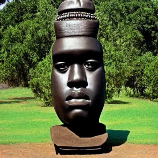 Prompt: Notorious BIG as a moai