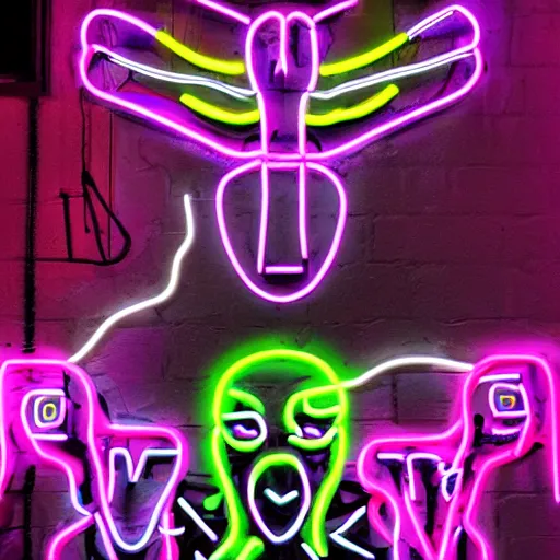 Prompt: neon demons