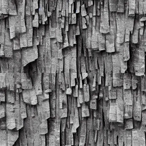 Image similar to grayscale height map texture of tree bark, material, texture, substance designer, displacement map, height map, bump map